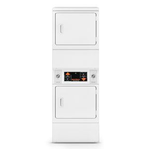Speed Queen commercial stacked dryer with push-to-start controls